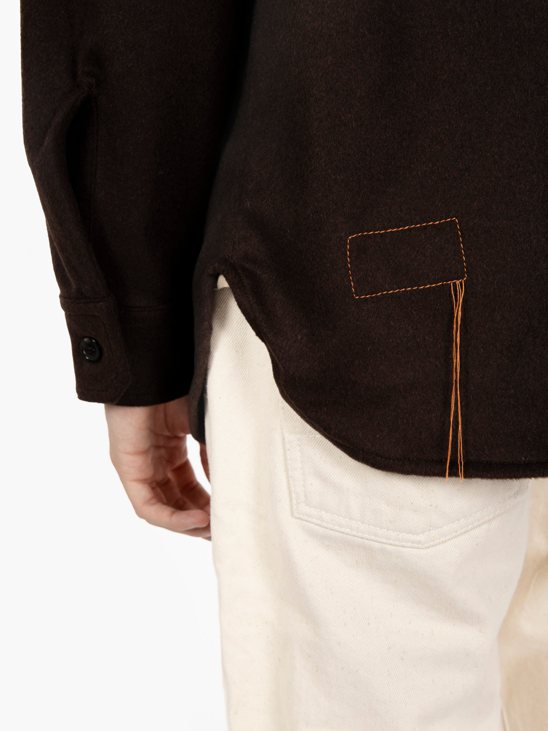 Overshirt Cpo2.0 in lana marrone