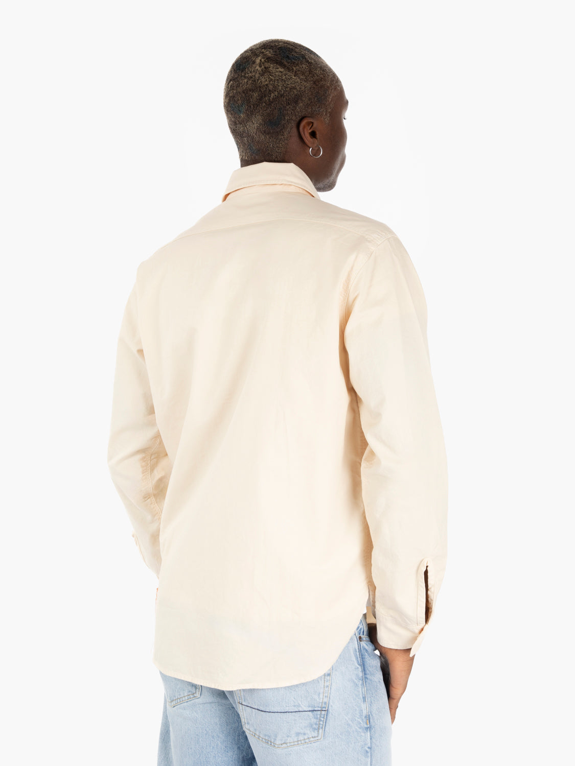 Overshirt with front pockets milk