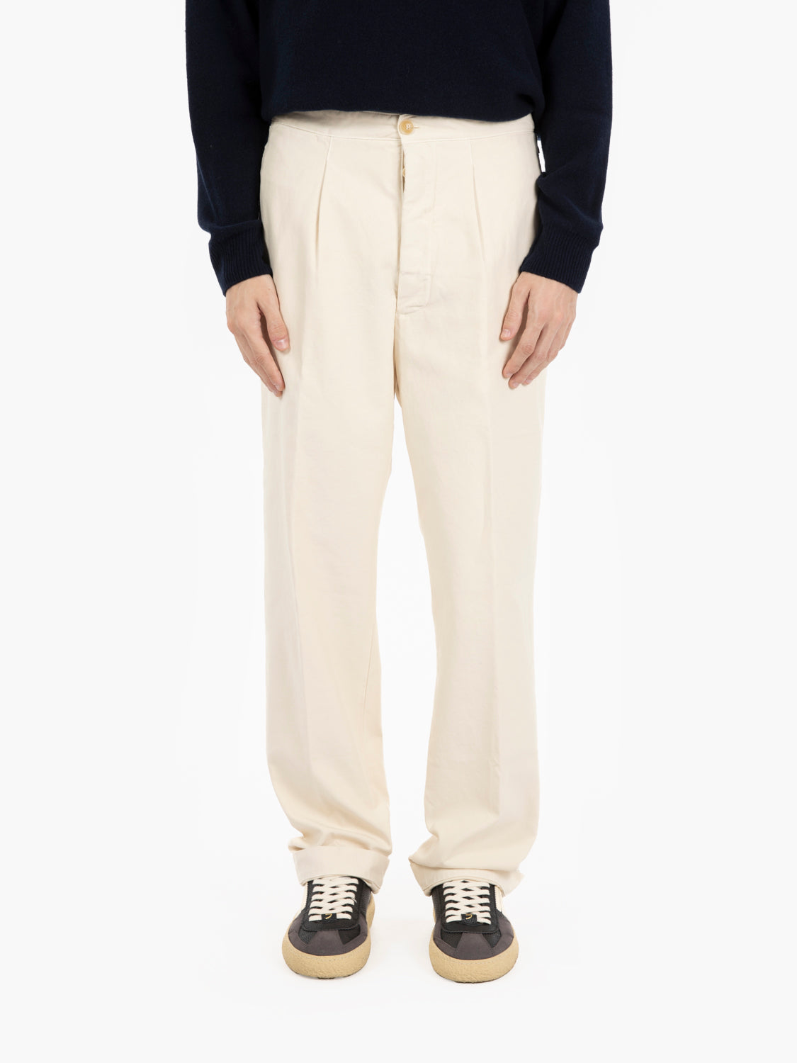 Pantaloni in canvas Oklahoma off white