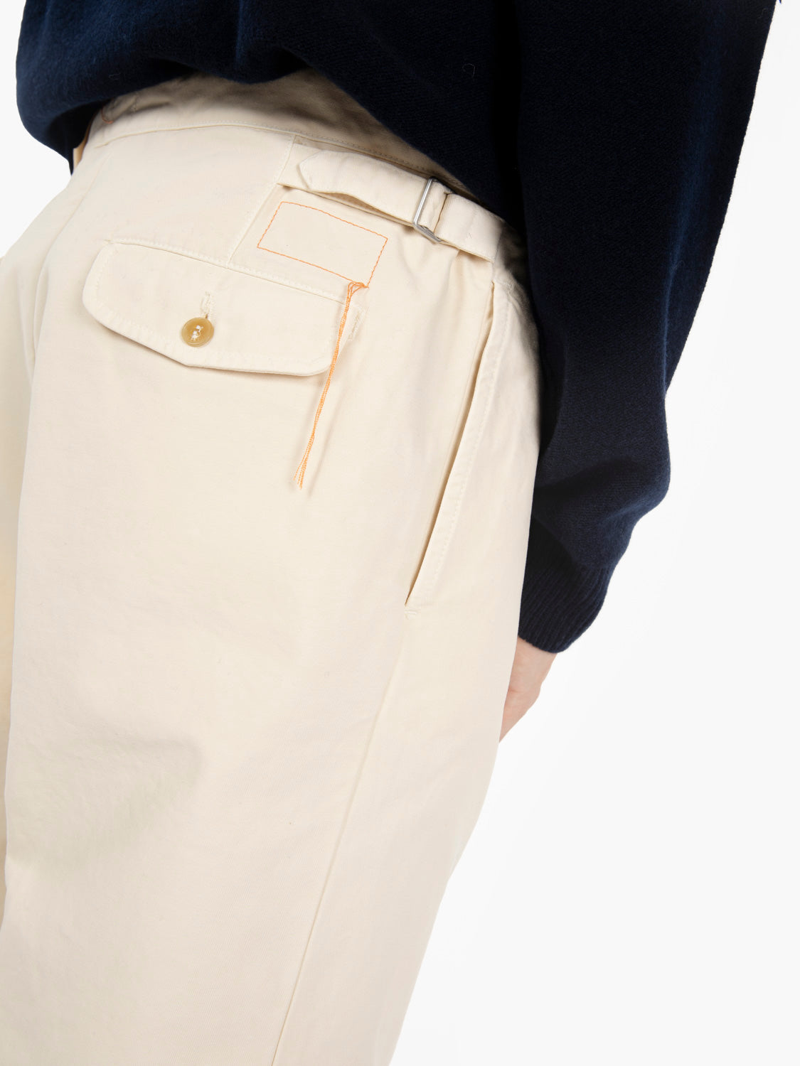Pantaloni in canvas Oklahoma off white