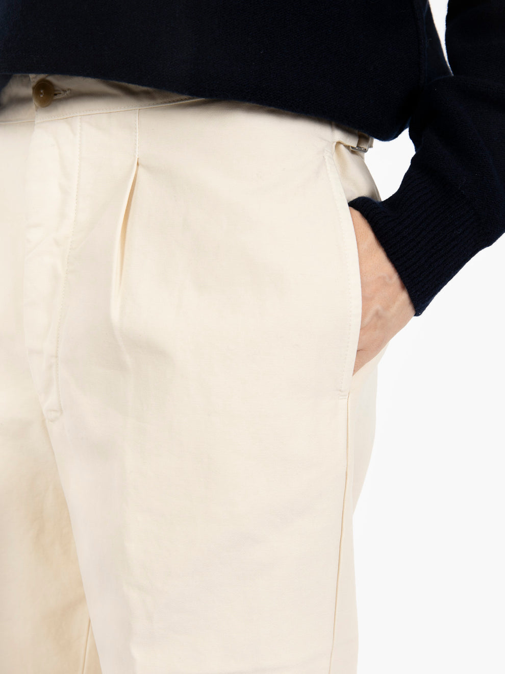 Pantaloni in canvas Oklahoma off white