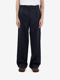Pleated trousers blue