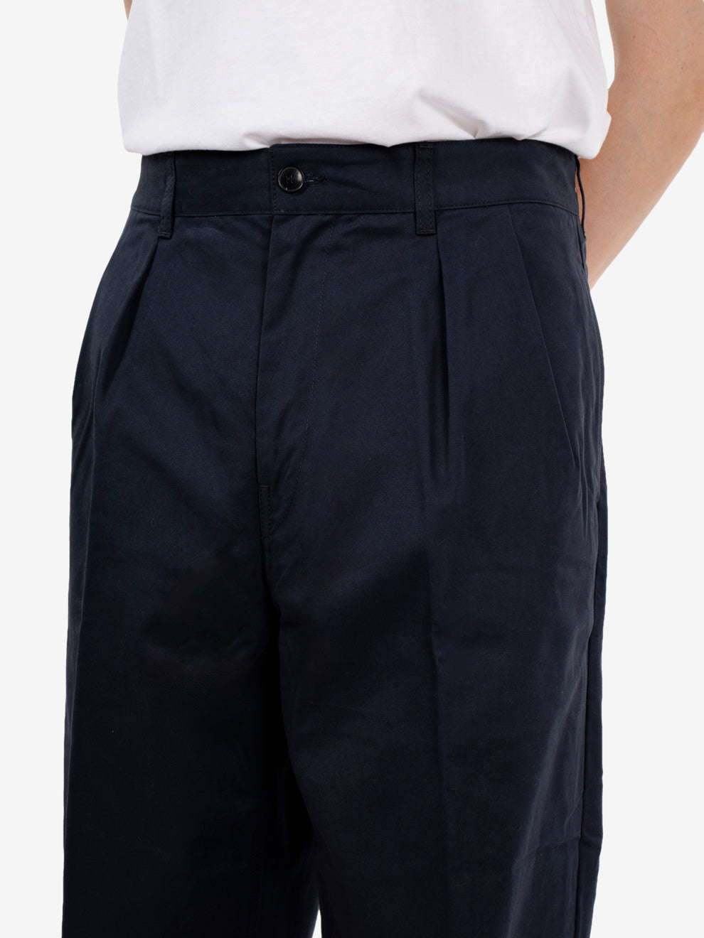 Pleated trousers blue