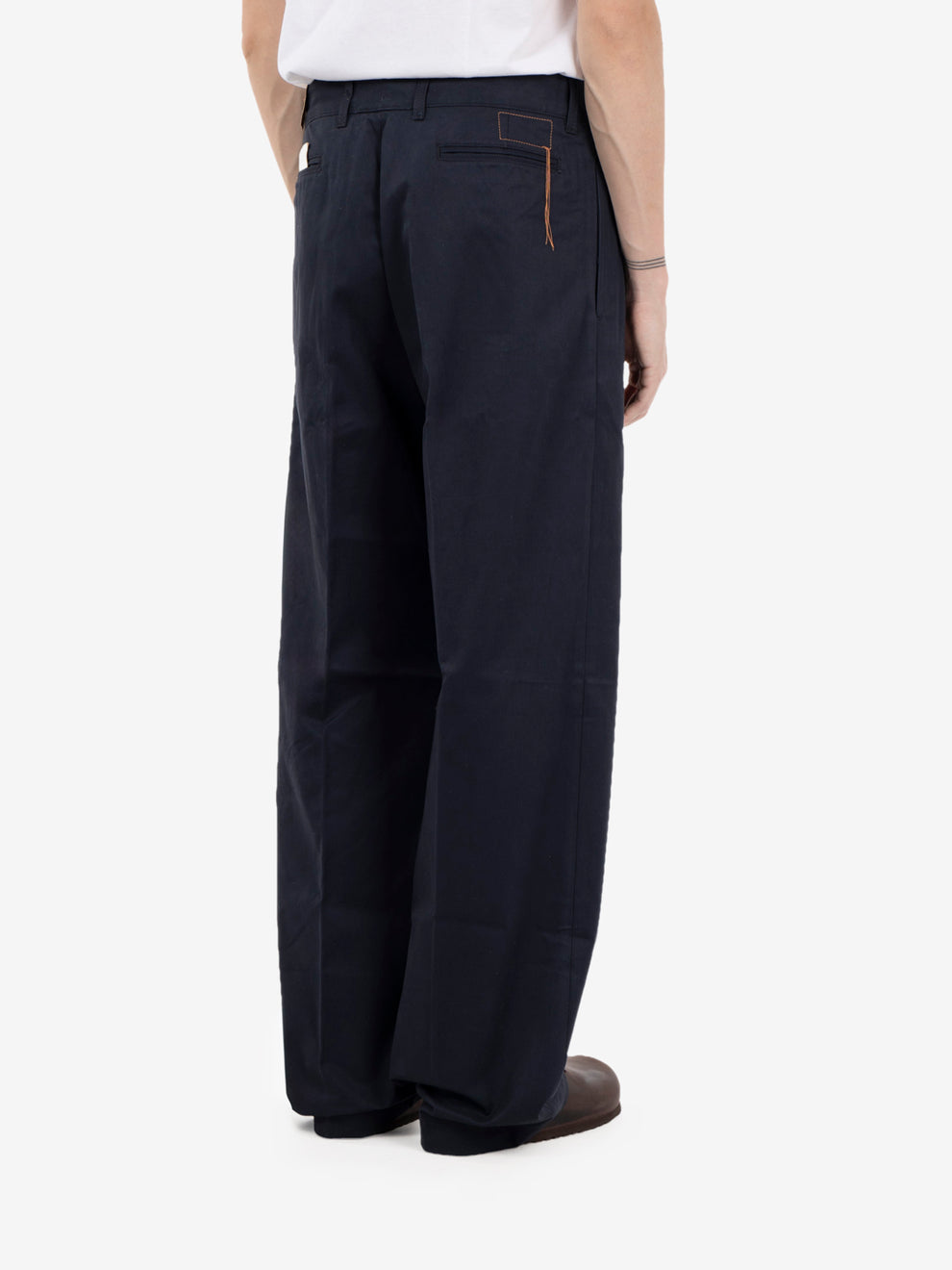 Pleated trousers blue