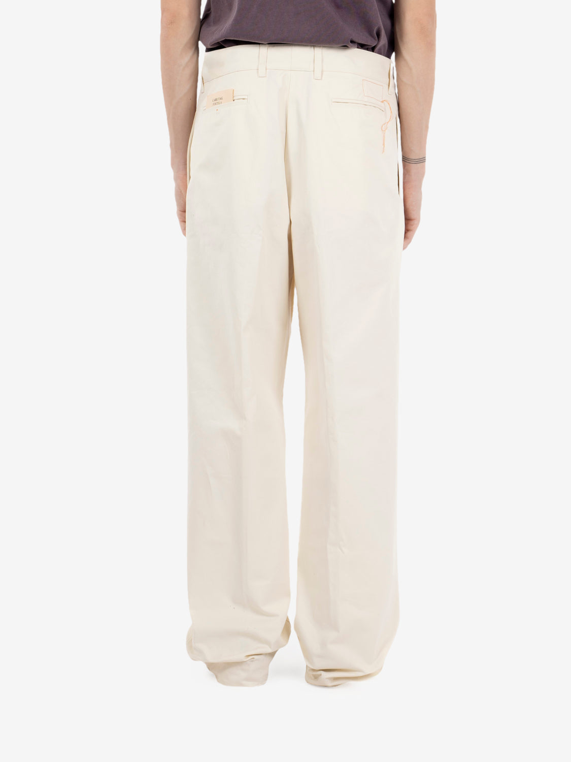 Fortela - Pleated off-white trousers | STIMM