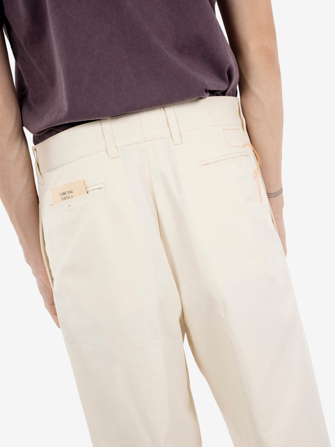 Fortela - Pleated off-white trousers | STIMM