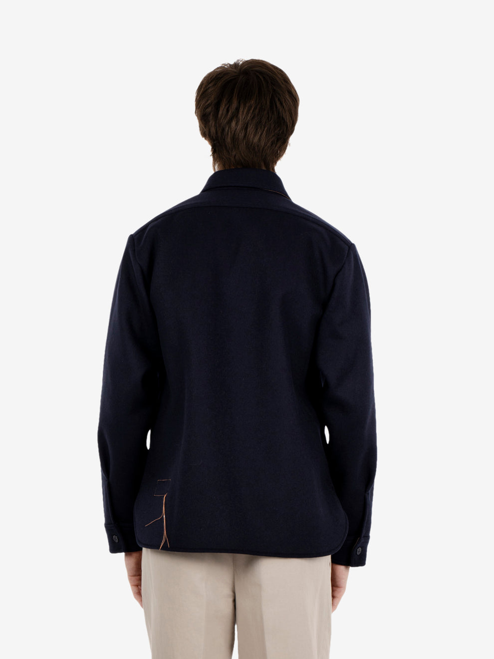 Ringo overshirt in lana blu