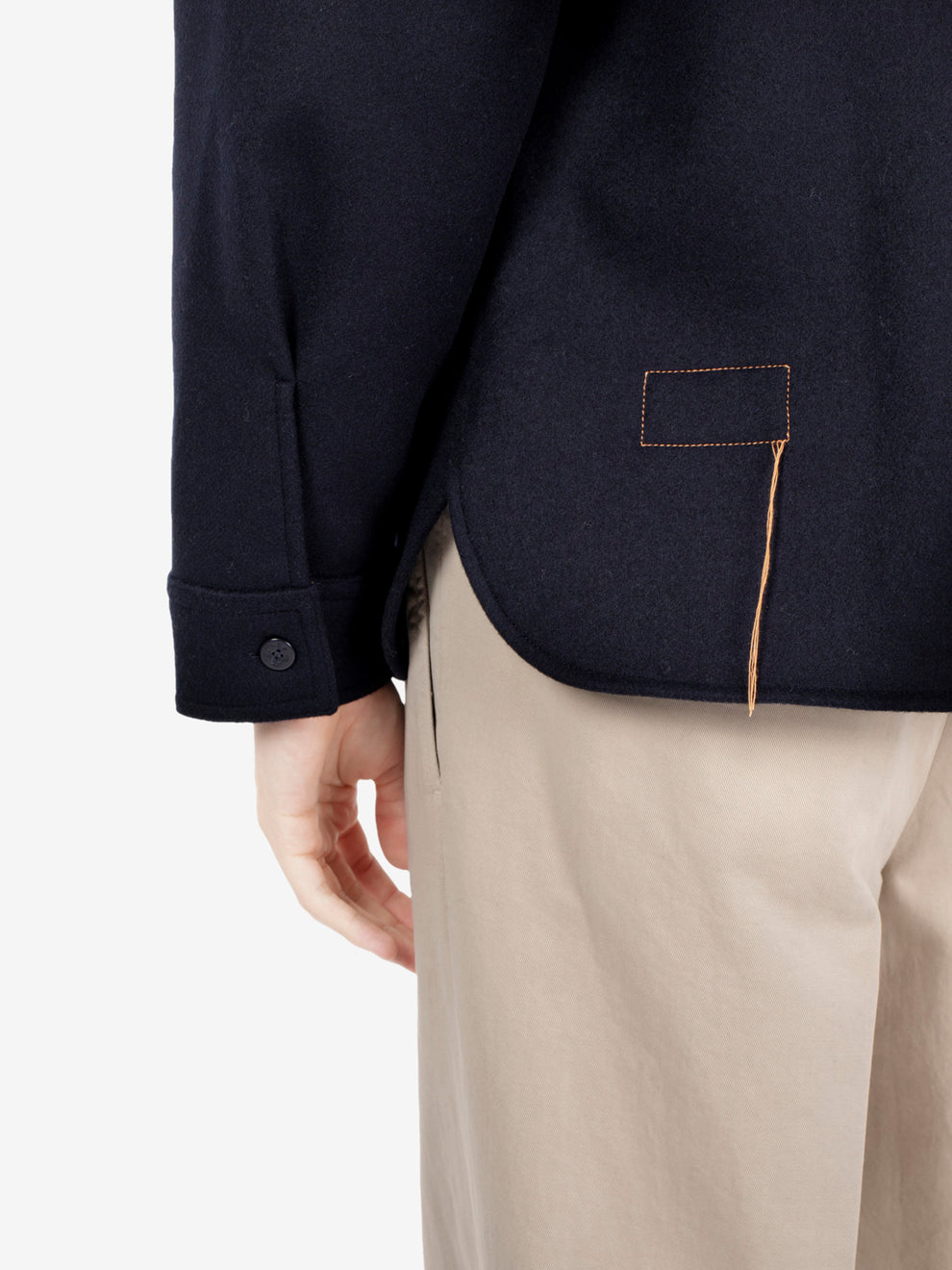 Ringo overshirt in lana blu