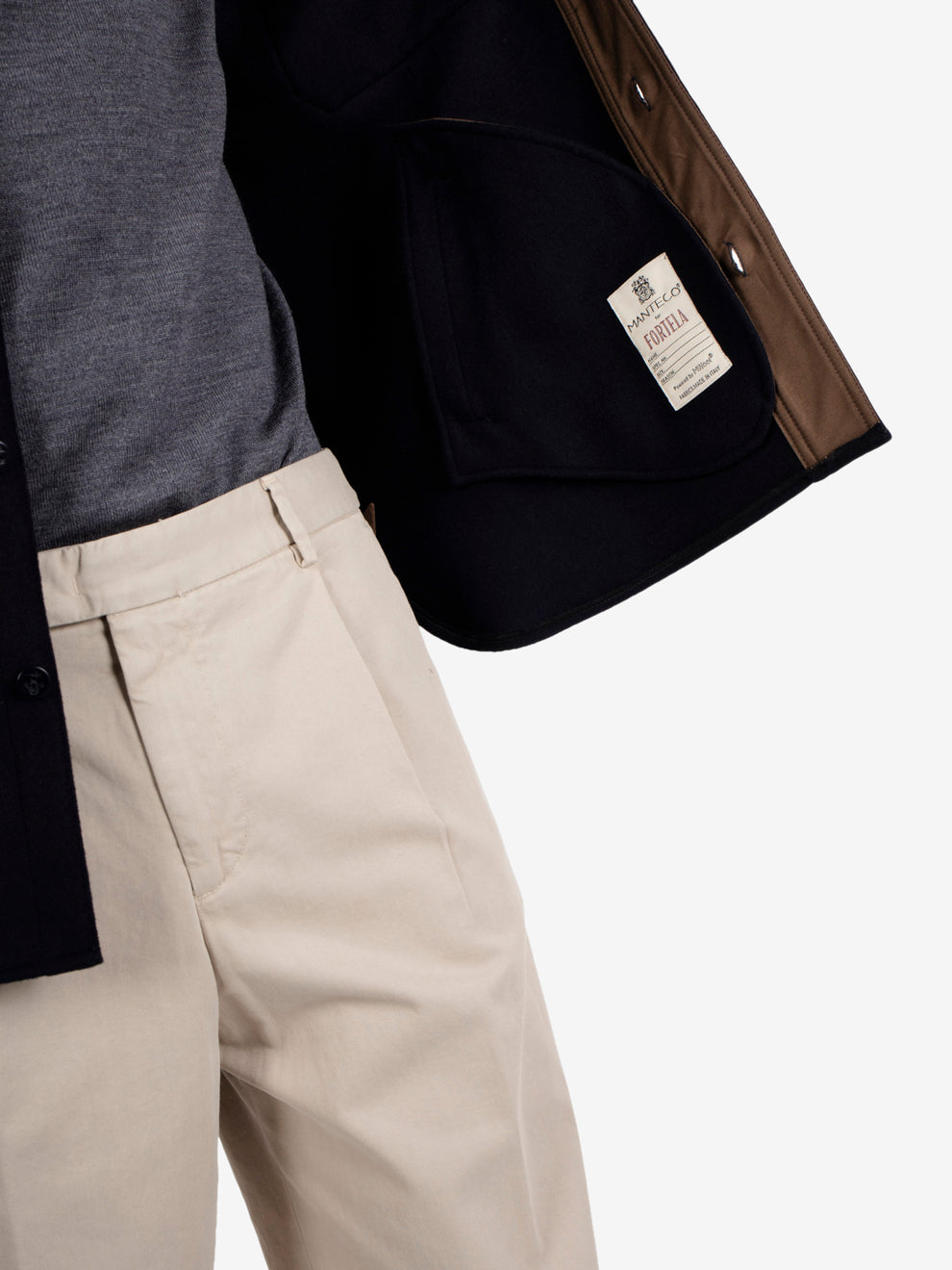 Ringo overshirt in lana blu