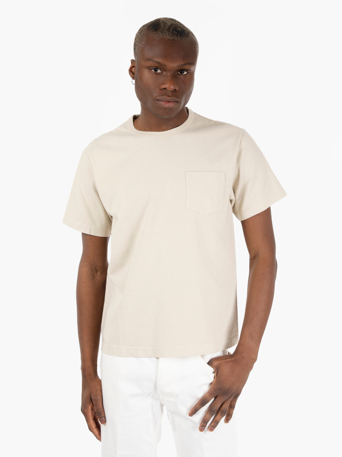 T-shirt Japanese with patch pocket natural