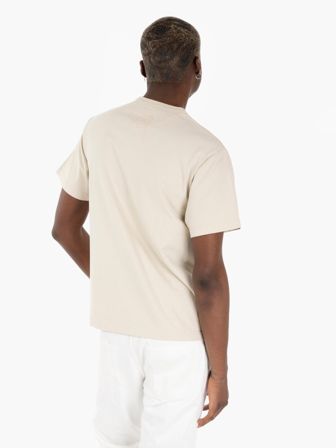 T-shirt Japanese with patch pocket natural
