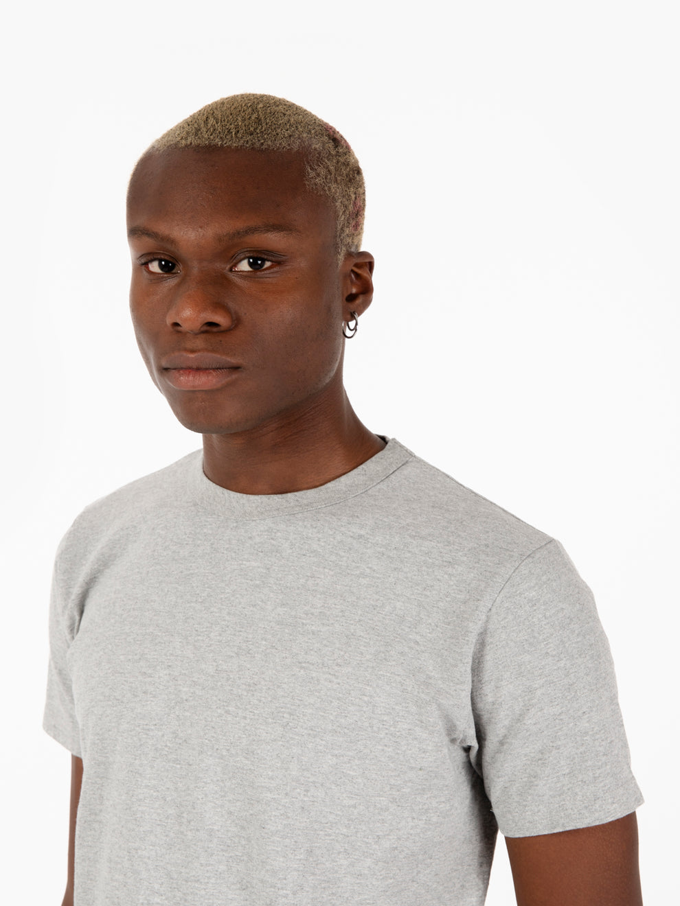 Melange grey short sleeve T-shirt