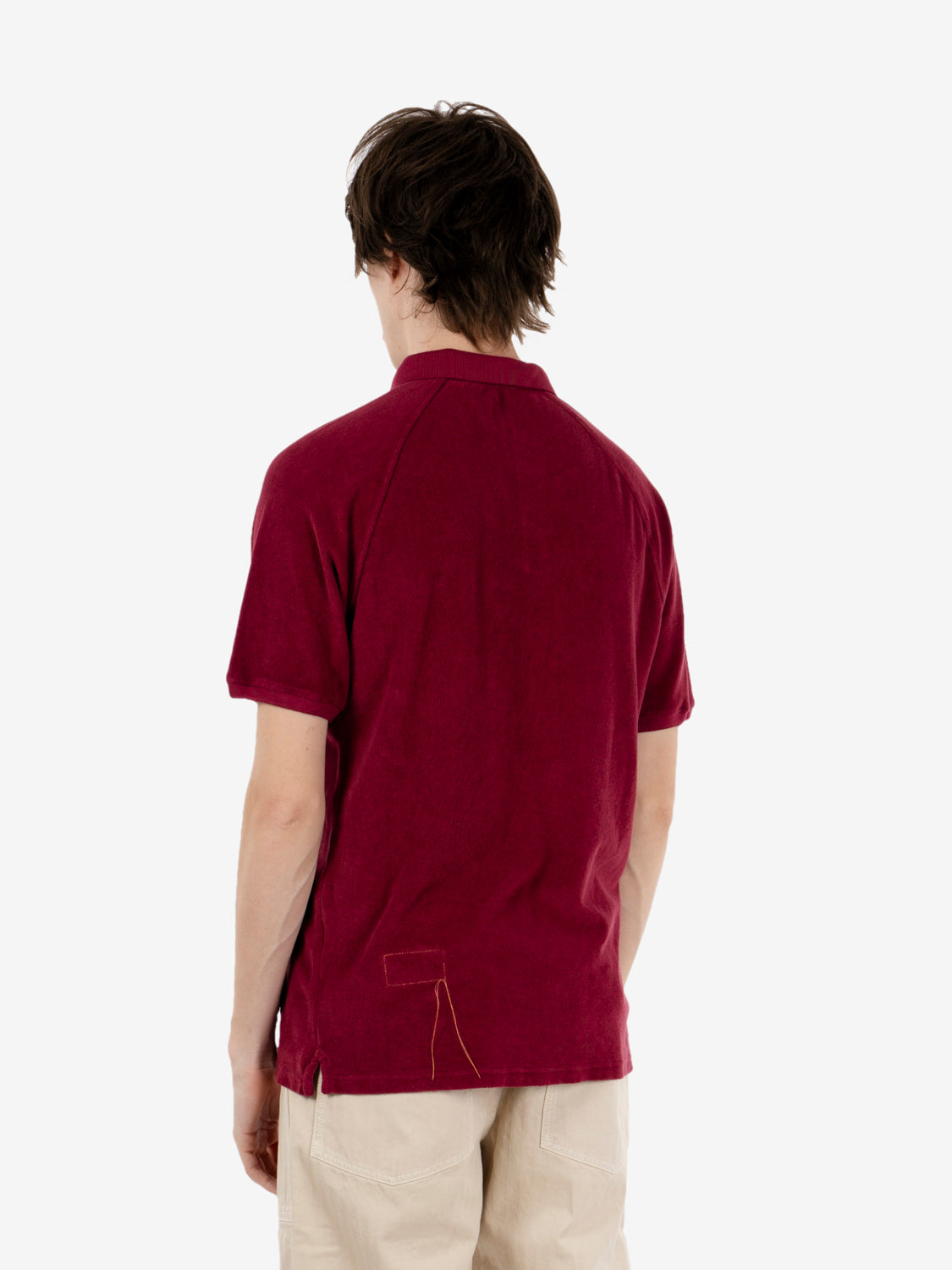 Terry jersey polo amaranto