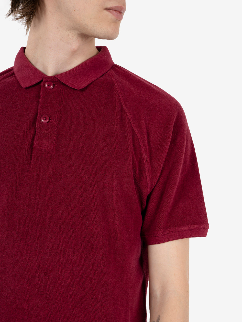 Terry jersey polo amaranto