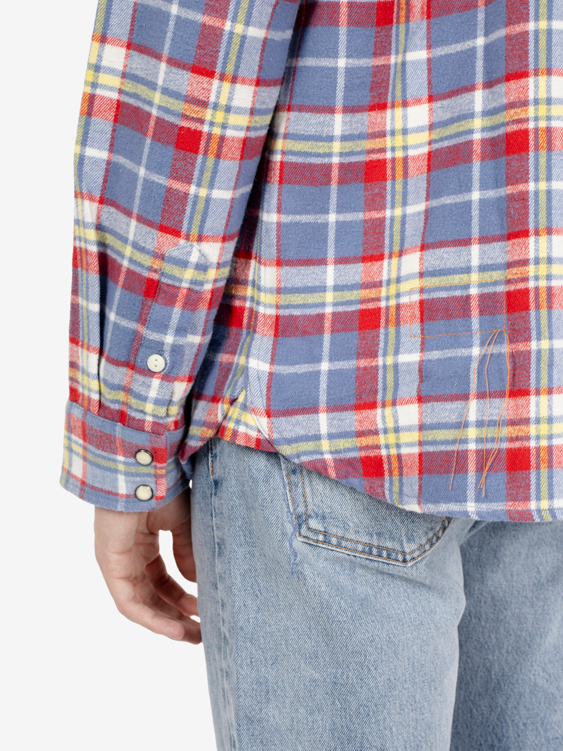 JOSH PLAID COTTON WESTERN SHIRT RED/GREY JOSH-PS006_RED/GREY