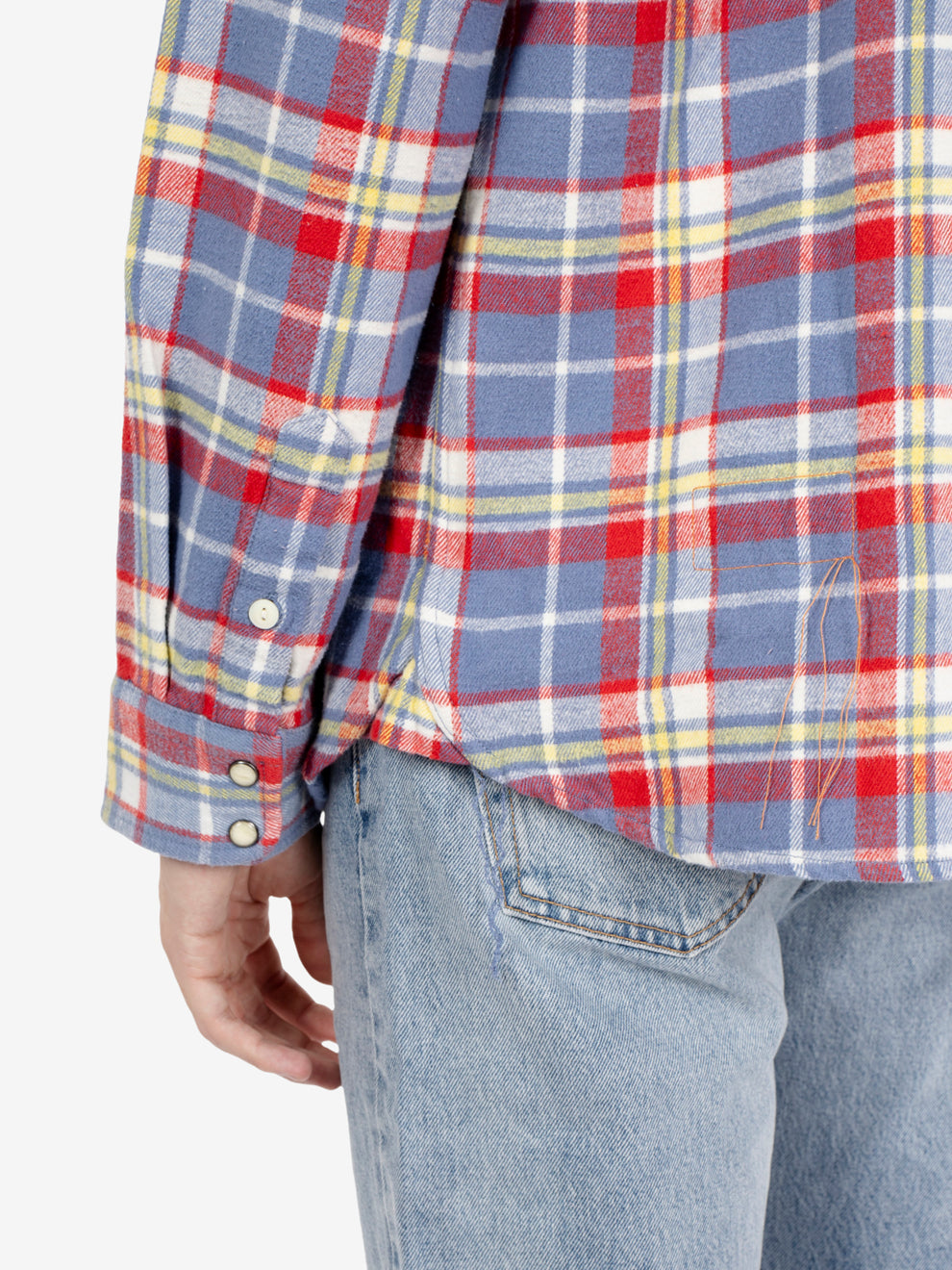 JOSH PLAID COTTON WESTERN SHIRT RED/GREY JOSH-PS006_RED/GREY