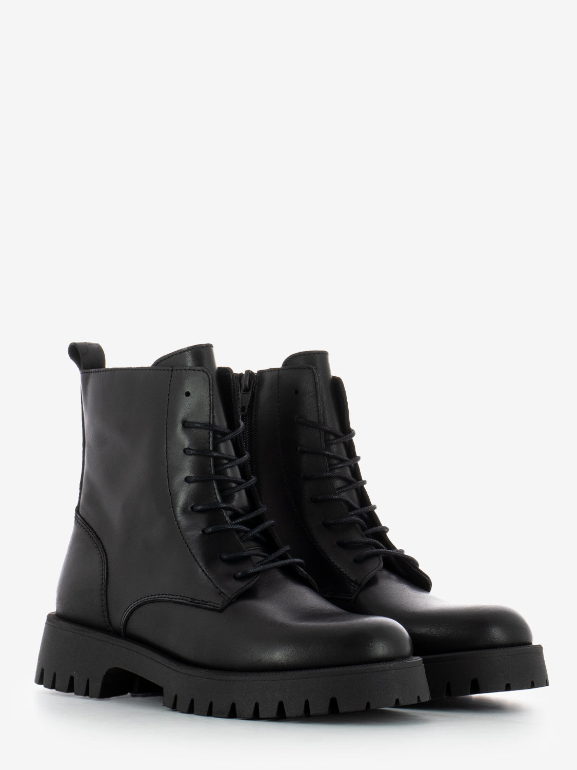BLACK LEATHER AMPHIBIAN BOOT 56L0_NERO