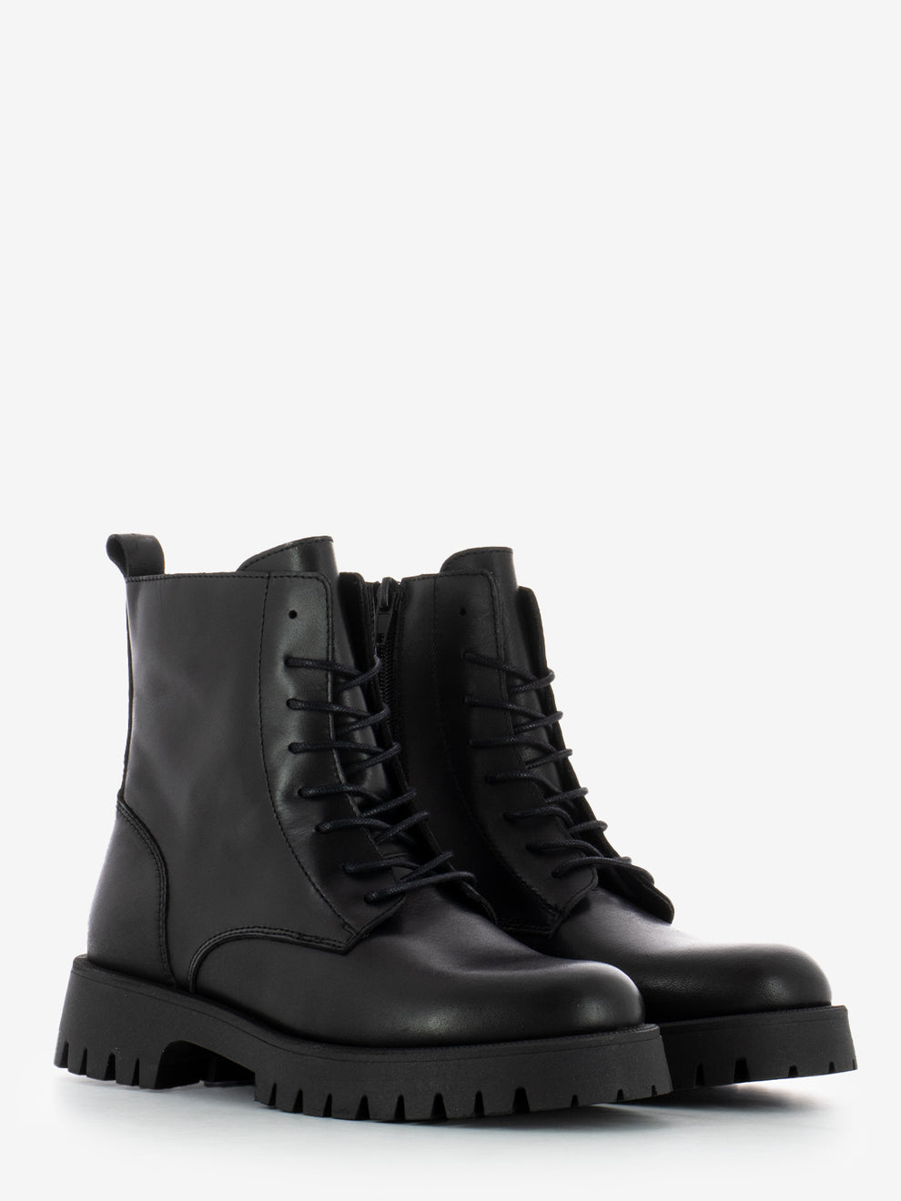 BLACK LEATHER AMPHIBIAN BOOT 56L0_NERO