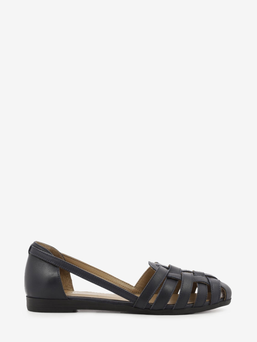 Ballerina gabbia in pelle navy