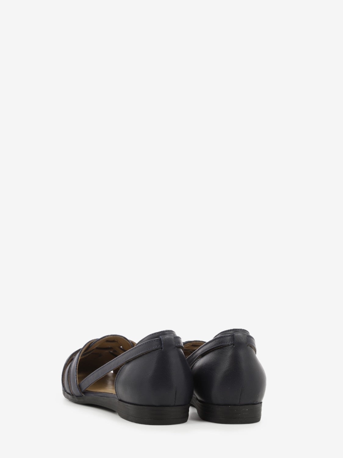Ballerina gabbia in pelle navy