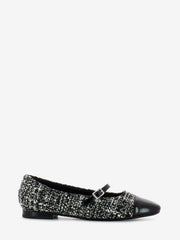 FRAU - Ballerine in tweed nero / bianco