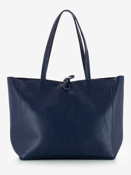 Borsa a spalla in pelle blu