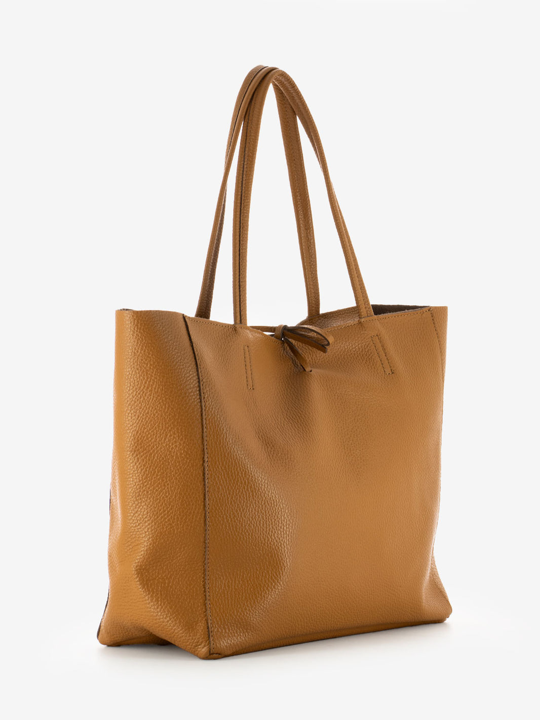Borsa a spalla in pelle caramello