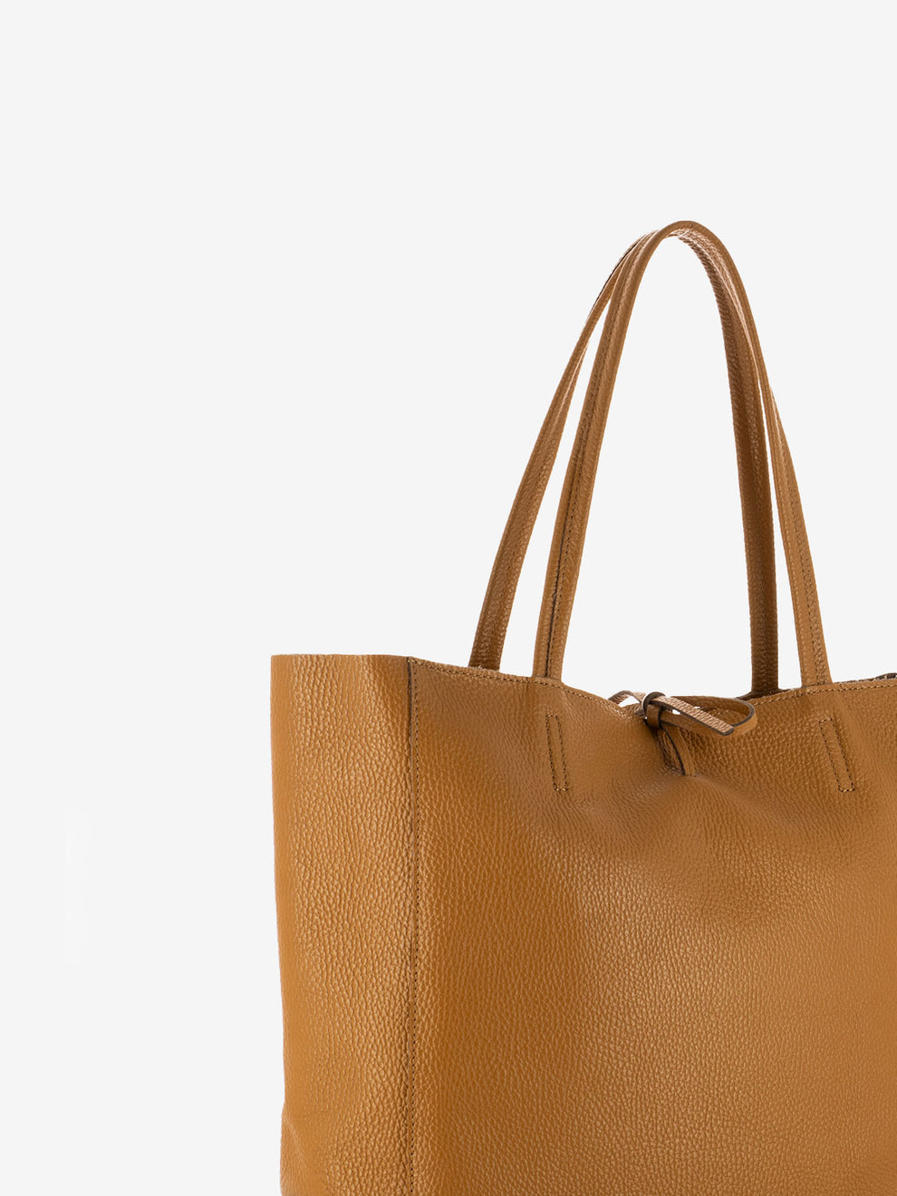 Borsa a spalla in pelle caramello