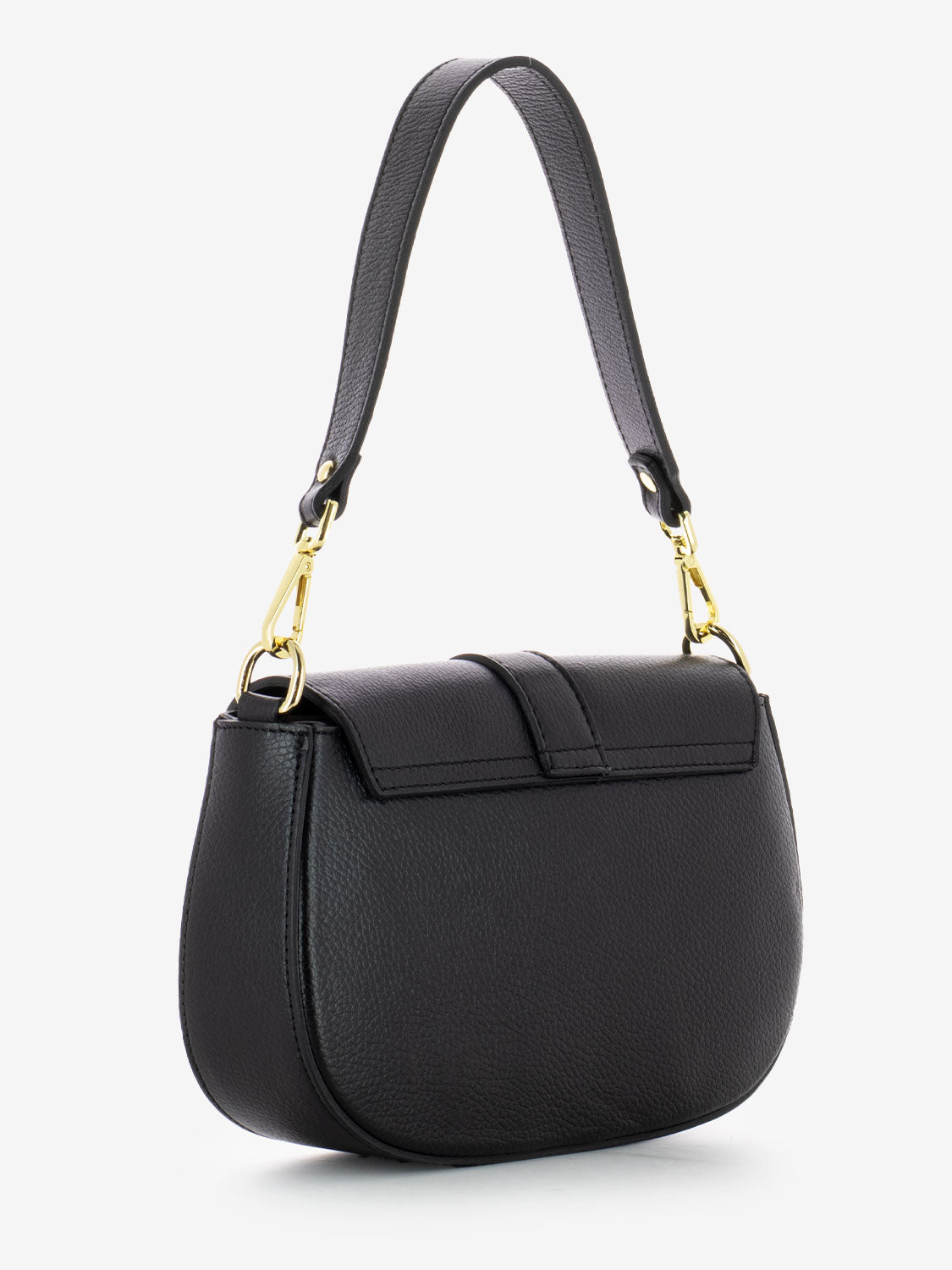 Borsa in pelle con accessorio nero