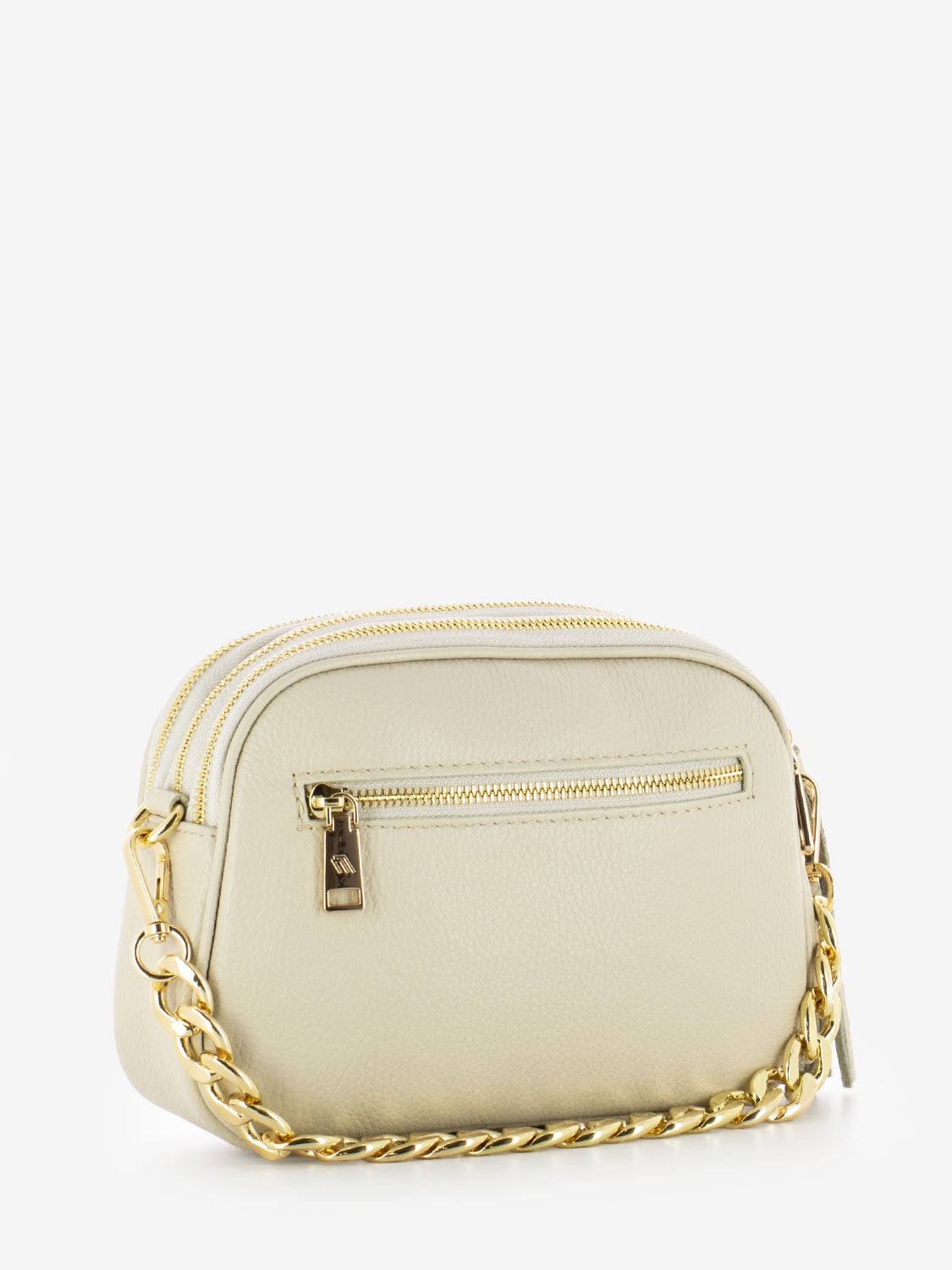 Borsa media con catena crema