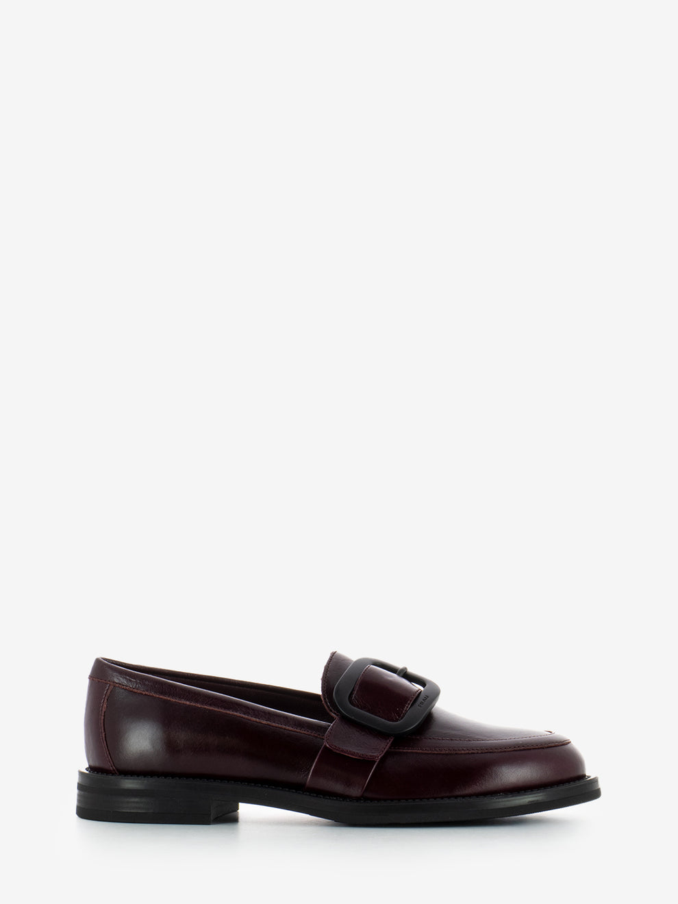 Mocassini con fibbia bordeaux