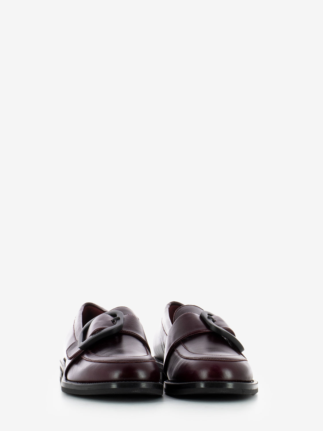 Mocassini con fibbia bordeaux