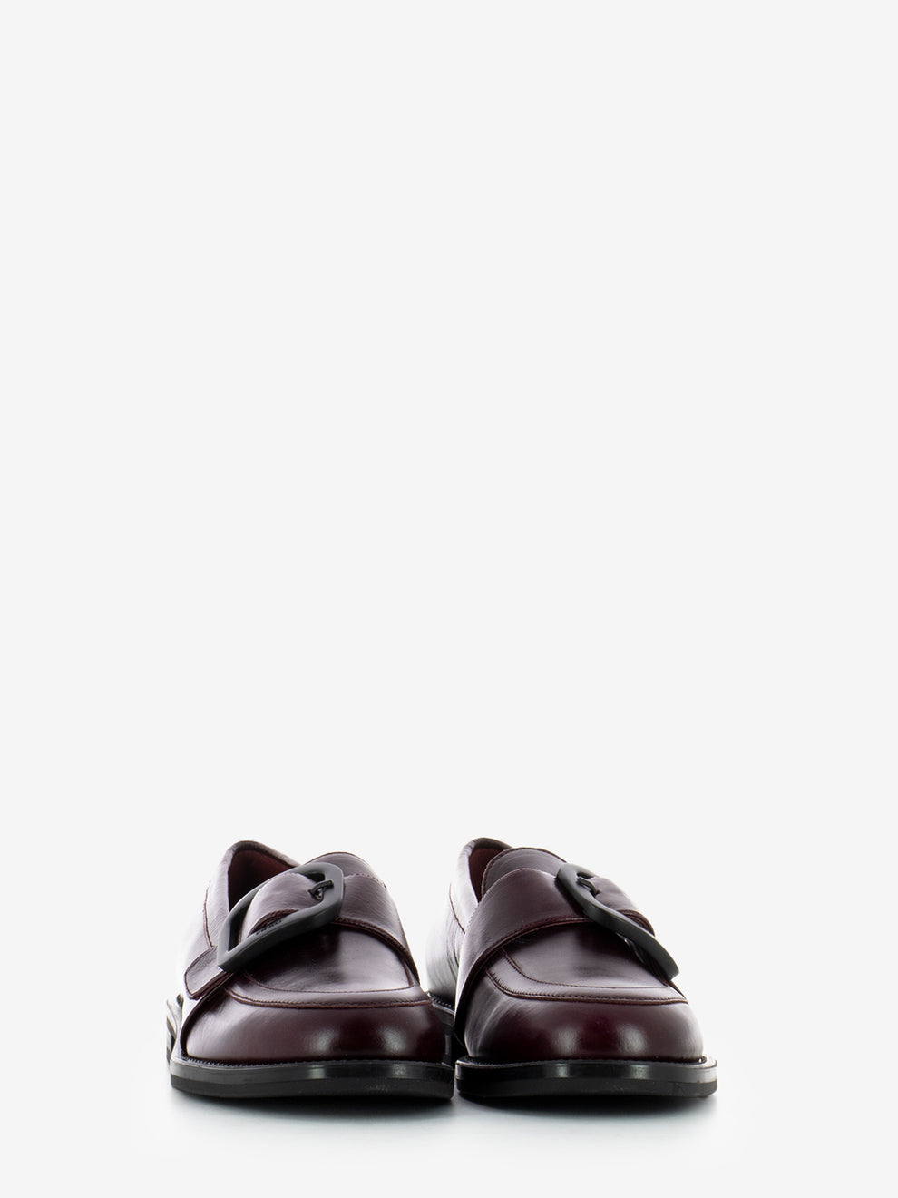 Mocassini con fibbia bordeaux