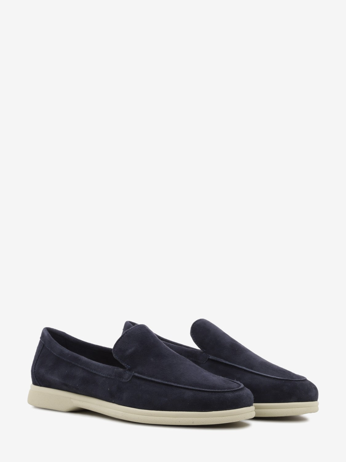 Blue suede moccasin