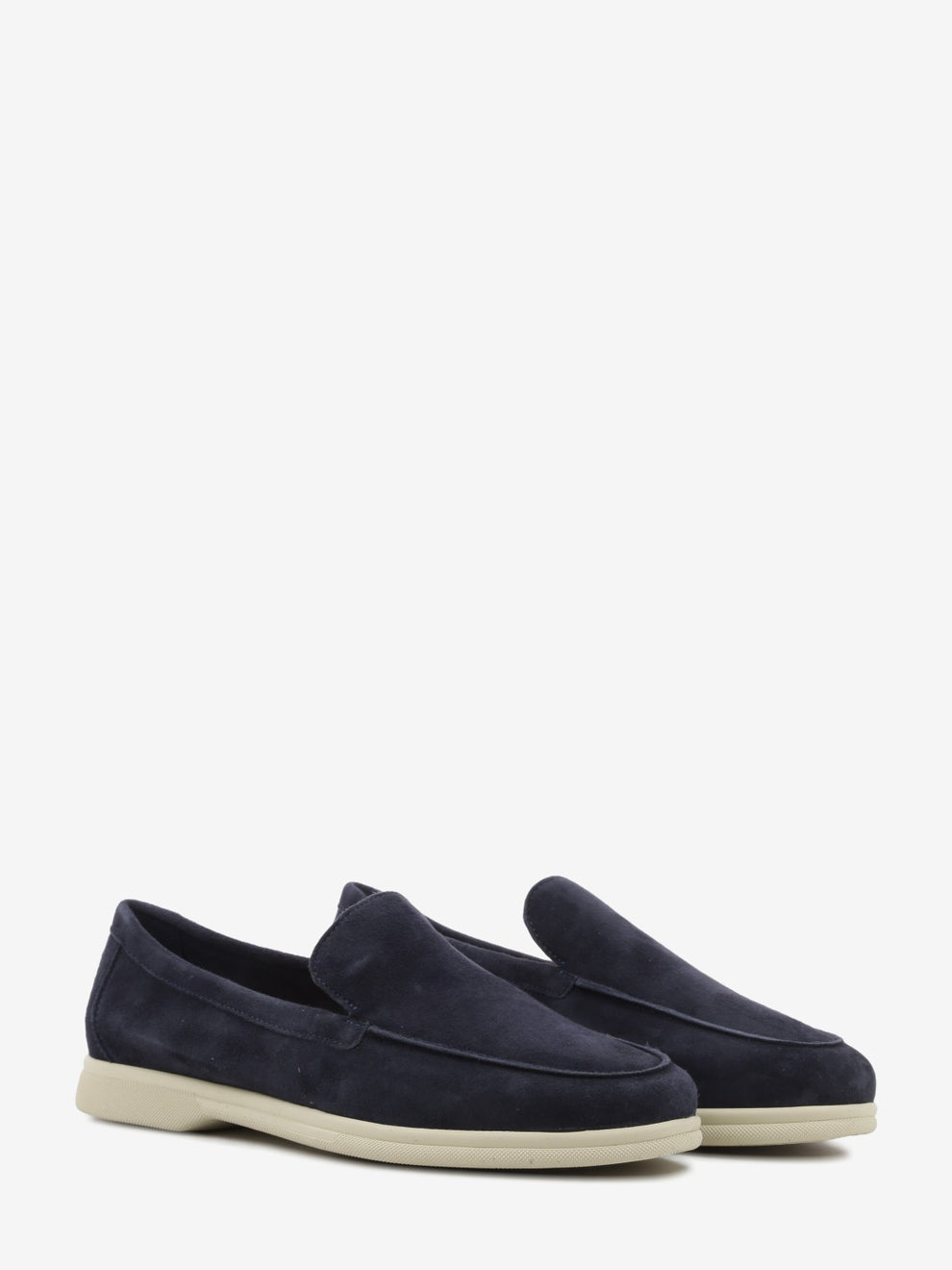 Blue suede moccasin