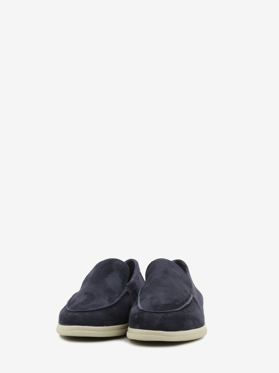 Blue suede moccasin