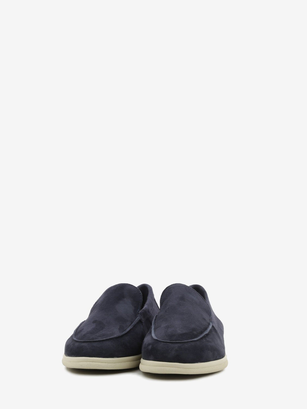 Blue suede moccasin