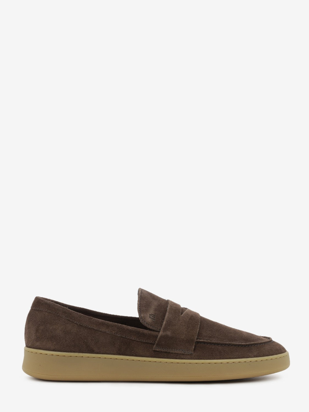 Coconut/amber suede moccasin