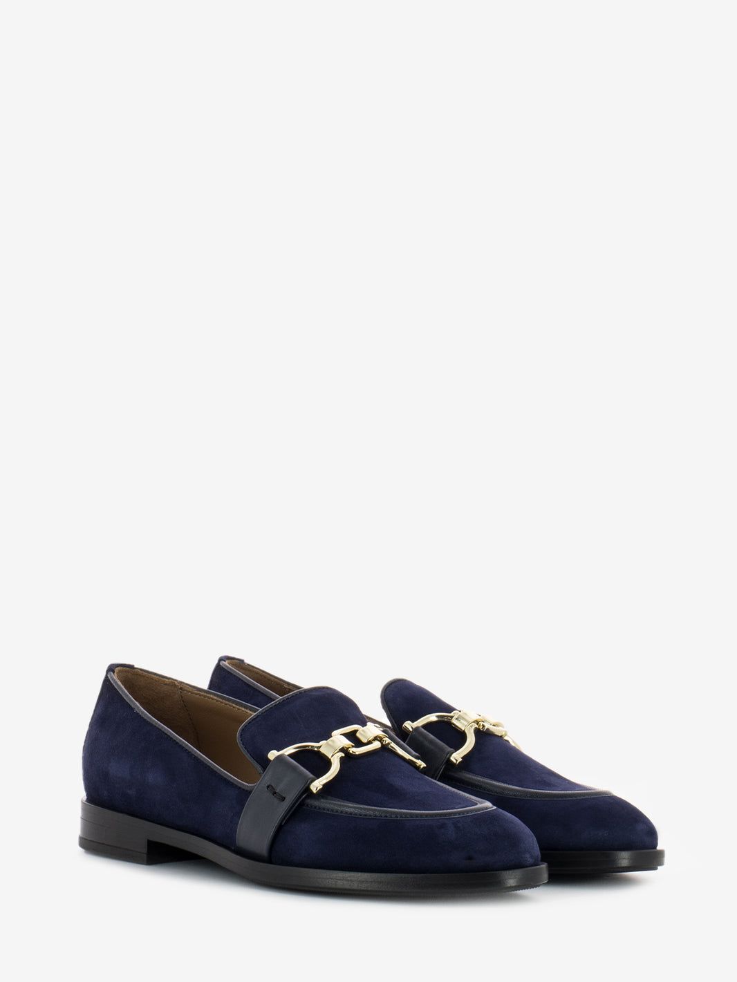 Mocassini in camoscio navy