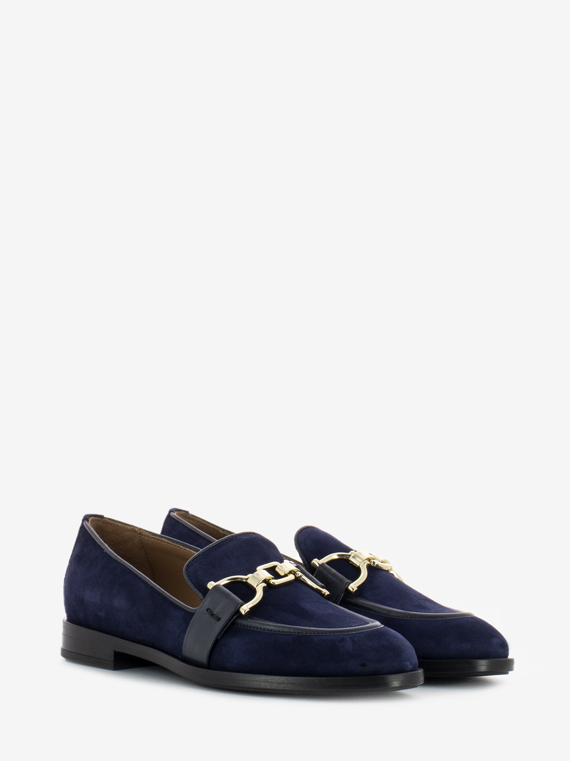 Mocassini in camoscio navy