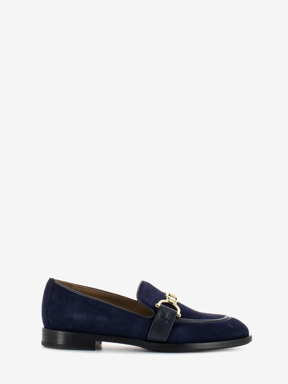 Mocassini in camoscio navy