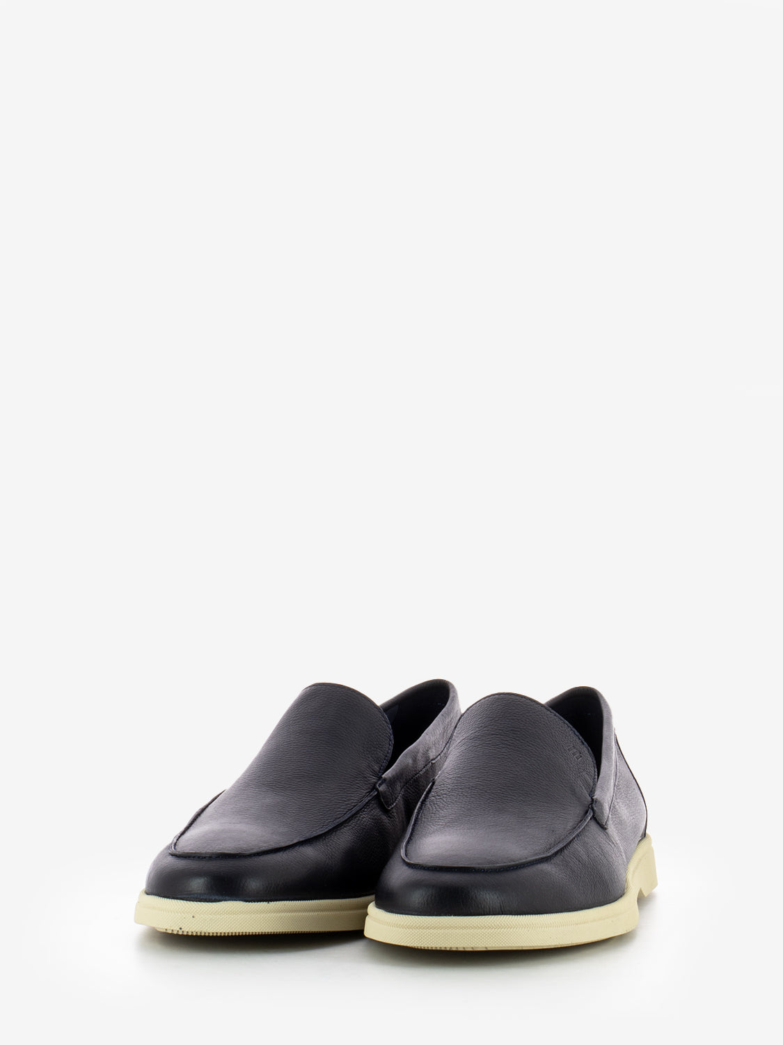 Mocassini in pelle baby gomma blu