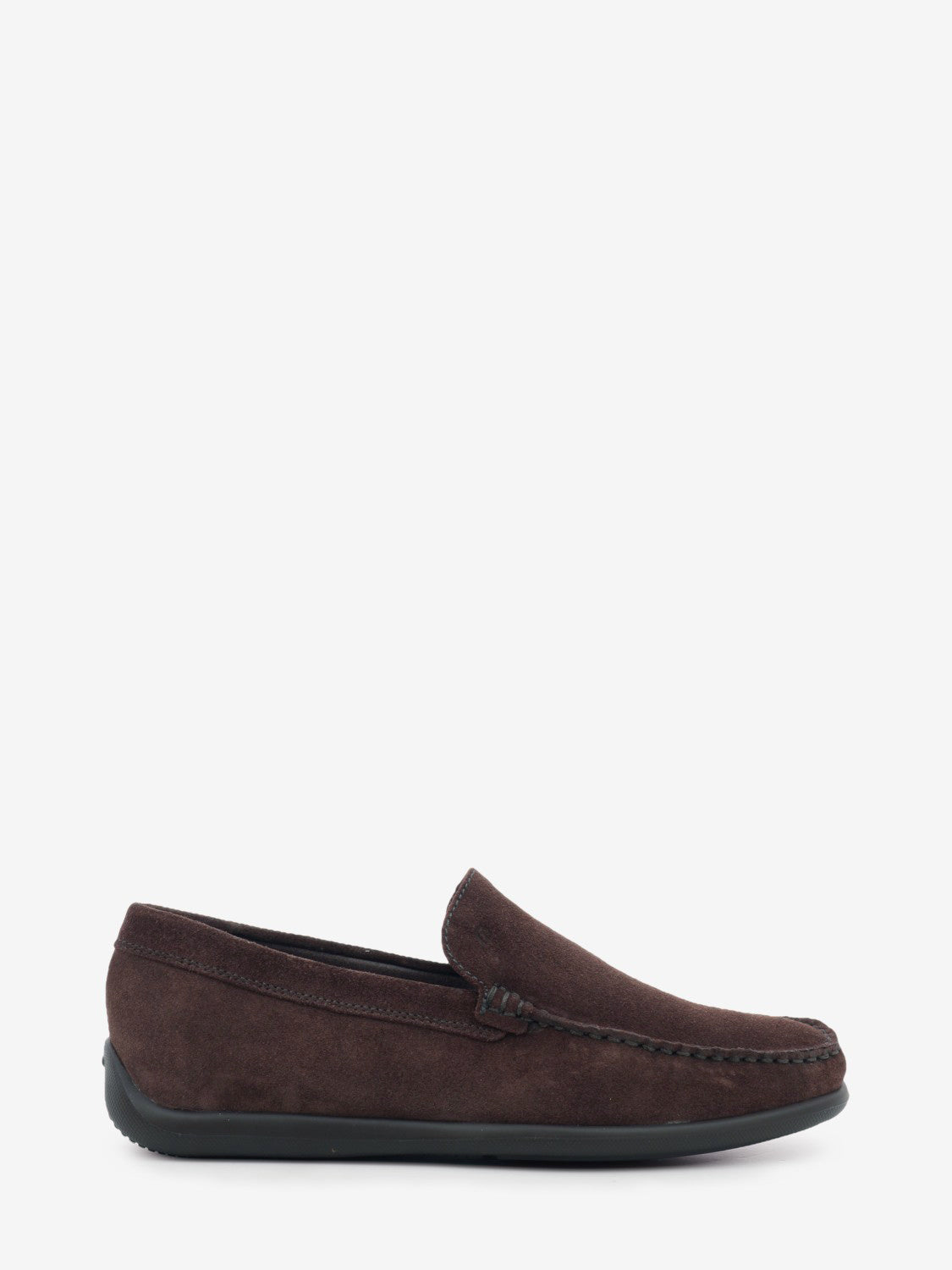 Cocoa suede loafers