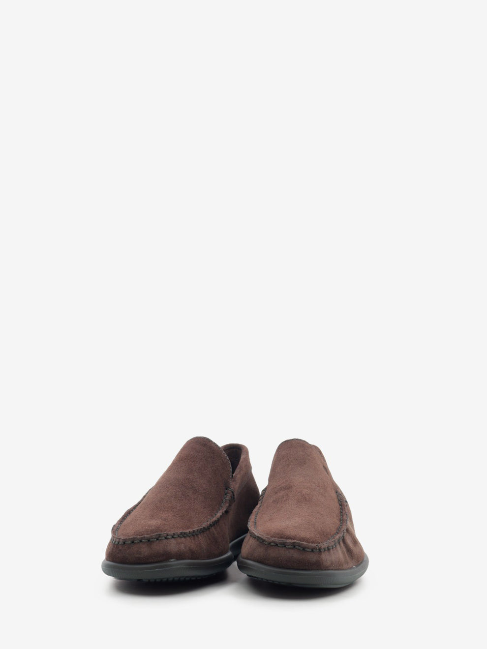 Cocoa suede loafers