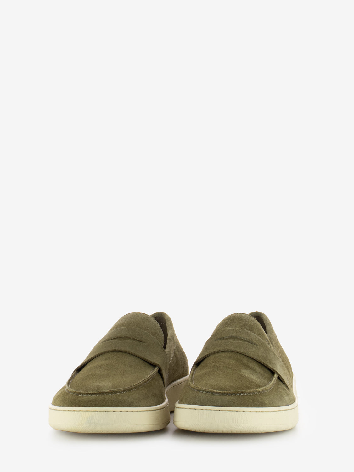 Mocassini suede fascia penny planet / panna