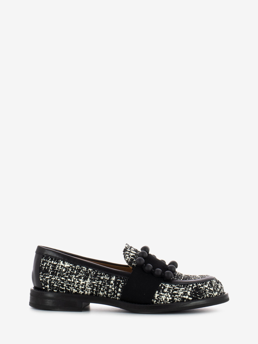 Mocassini tweed neri
