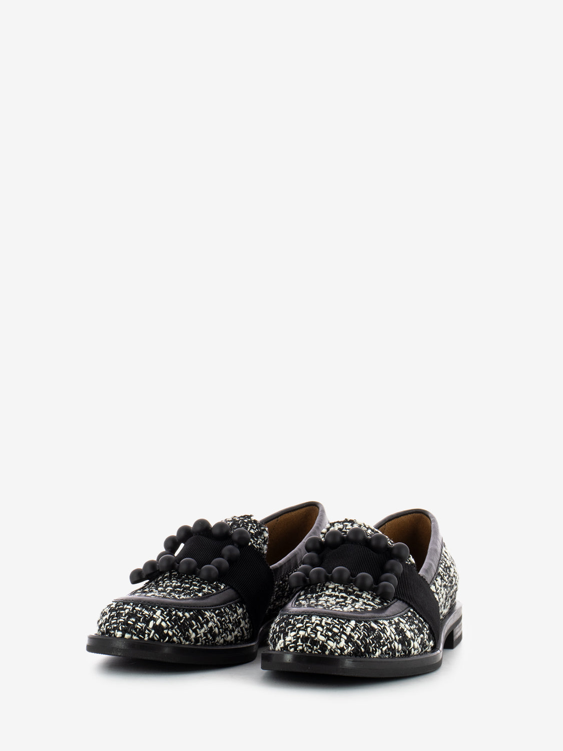 Mocassini tweed neri