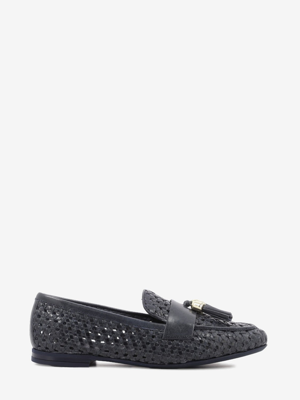 Mocassino intrecciato navy