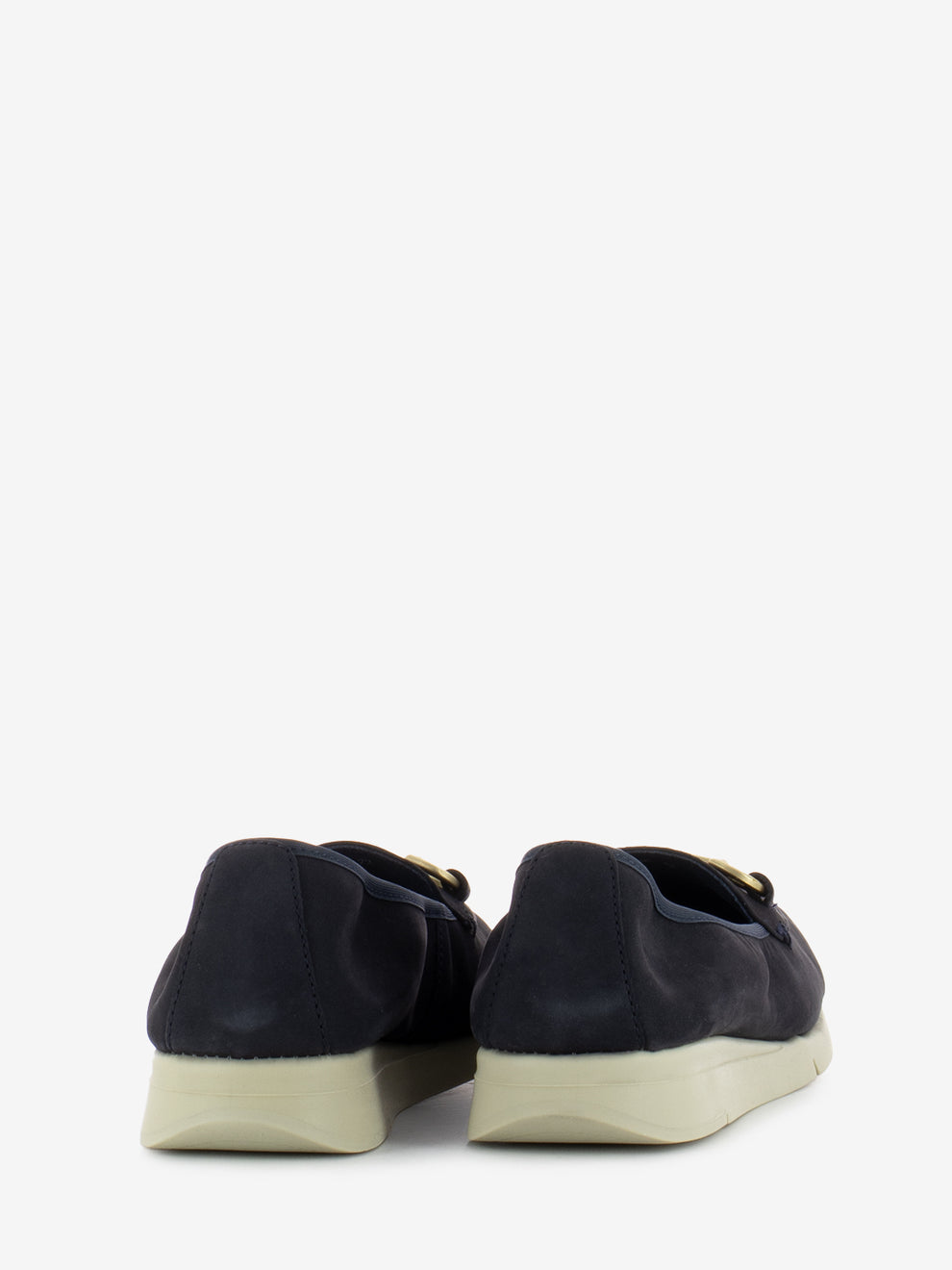 Mocassino nabuk con morsetto navy