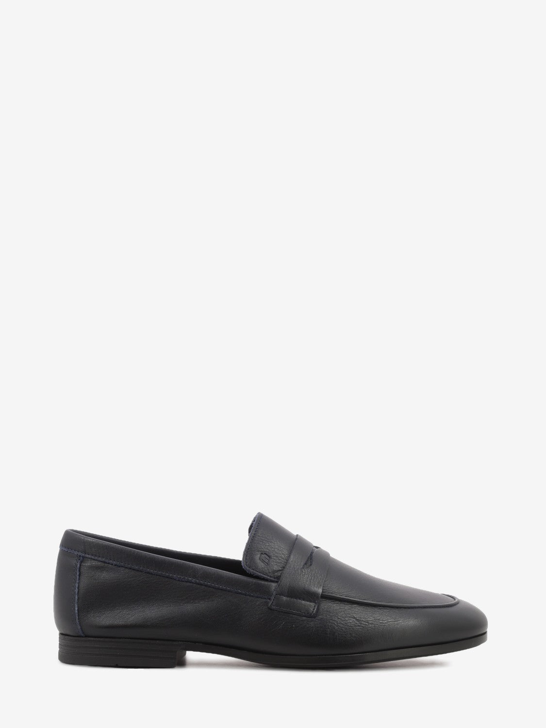 Mocassino pelle blu